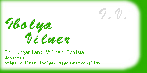 ibolya vilner business card